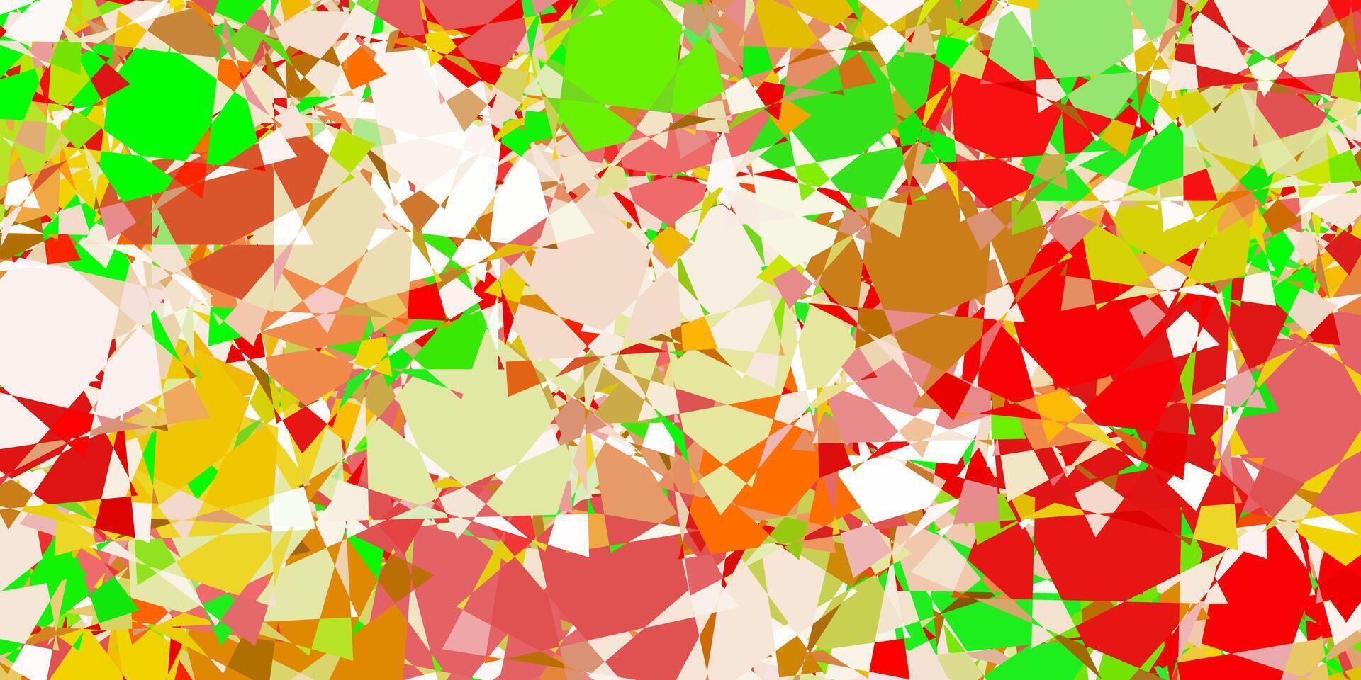 Light Green, Red vector template with triangle shapes.