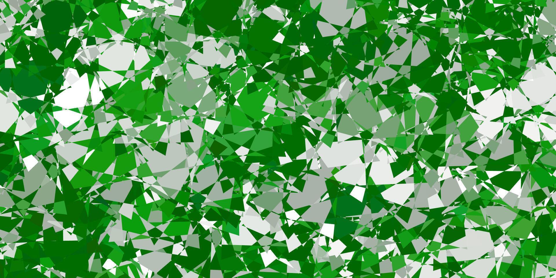 Light Green vector background with triangles.