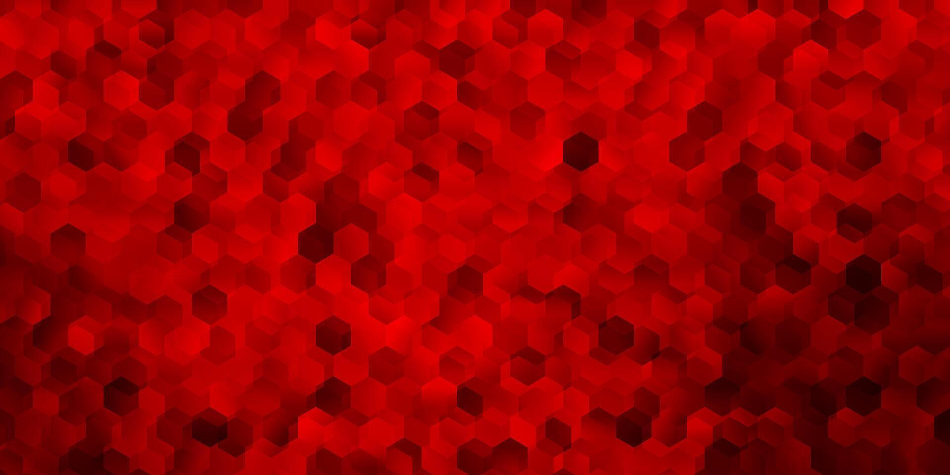 plantilla de vector verde oscuro, rojo en un estilo hexagonal.