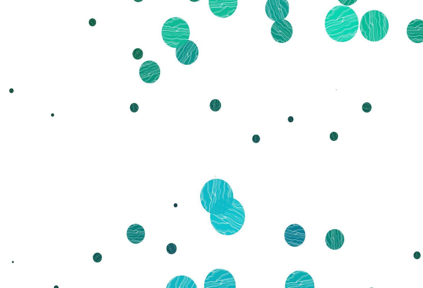 Light green, yellow vector background with bubbles.