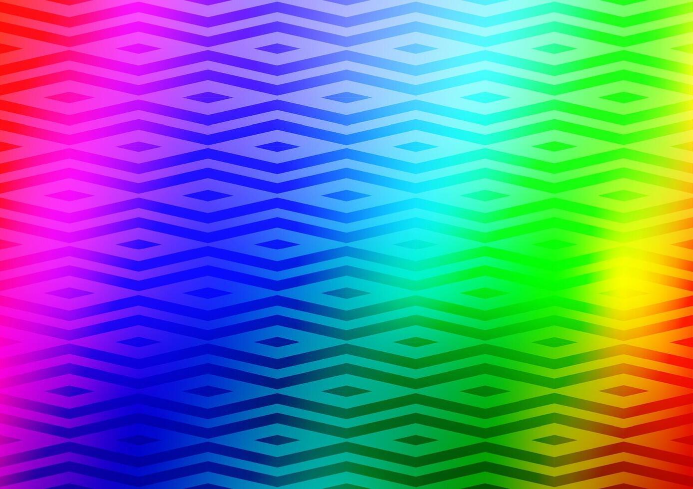multicolor claro, telón de fondo vectorial del arco iris con líneas, triángulos. vector