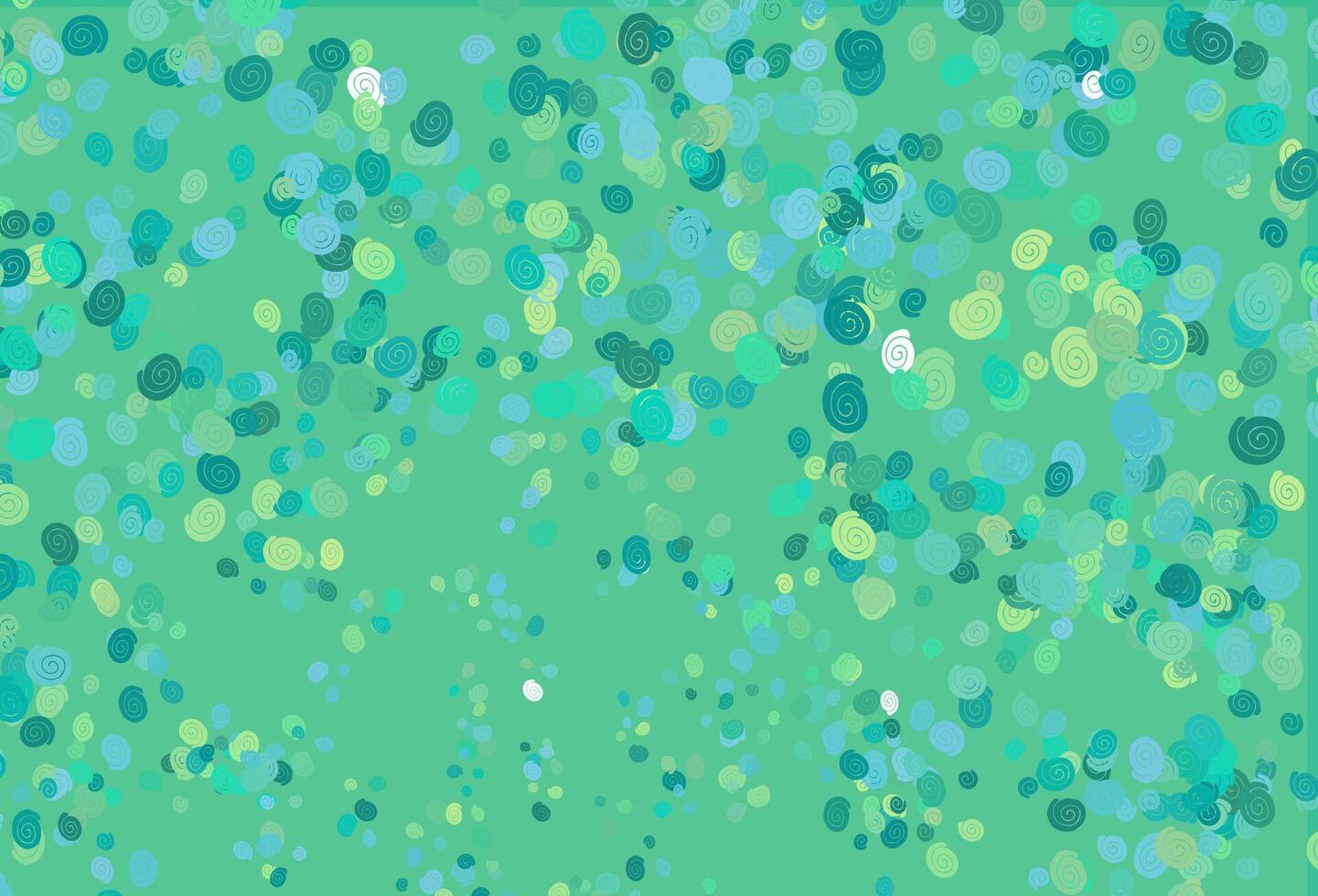 Light Green, Yellow vector pattern with curved circles.