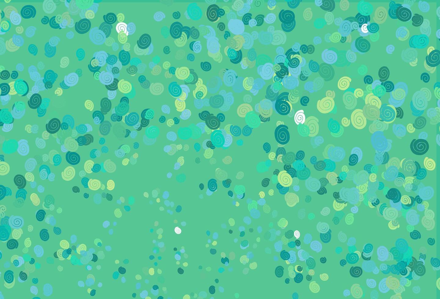 Light Green, Yellow vector pattern with curved circles.