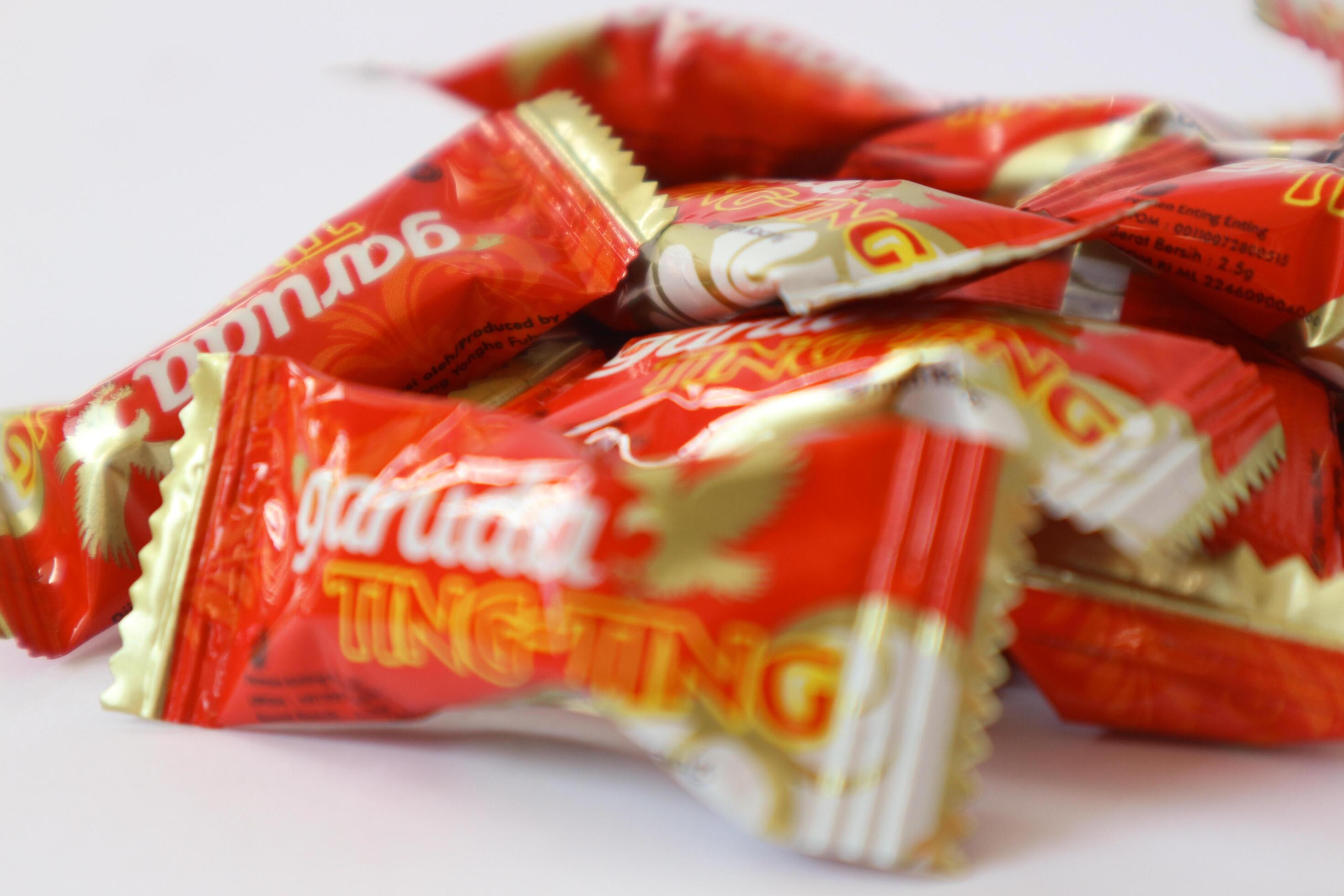 Palembang-Indonesia, January 4, 2024- Ting-Ting peanut candy, is one of the  products of the Garuda Food company. 38266945 Stock Photo at Vecteezy