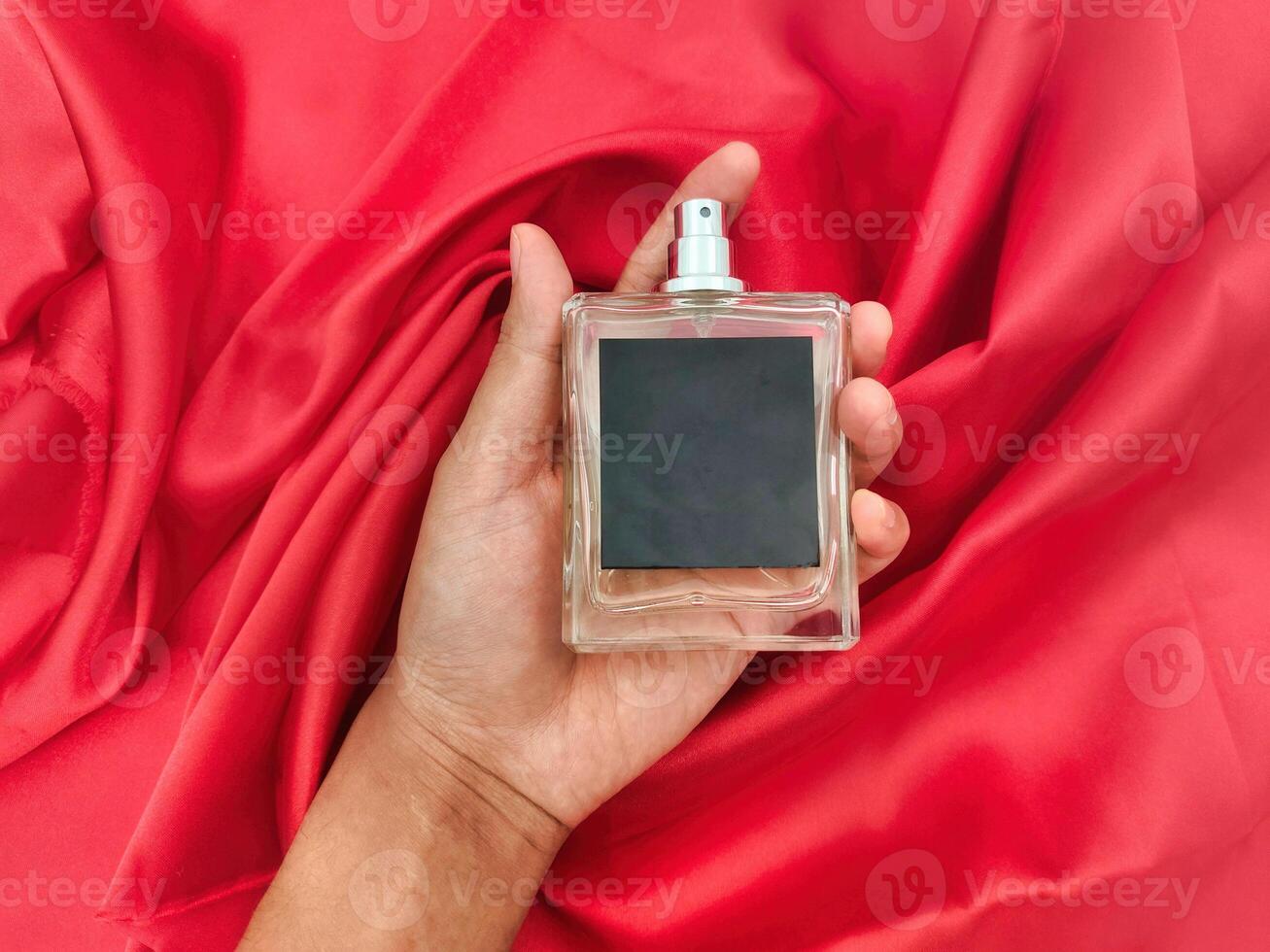 Luxury spray perfume glass bottle photo