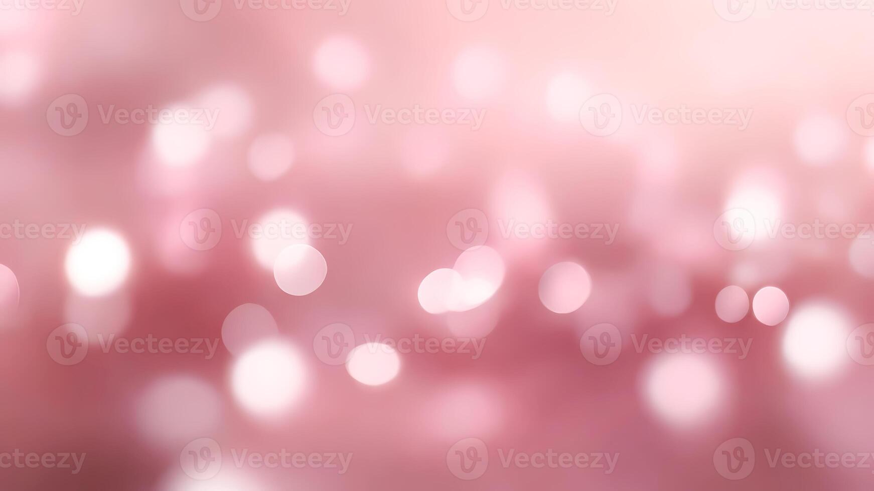 AI generated Defocused abstract bokeh on pastel pink background. Delicate blurred shiny lights wallpaper texture. Romantic design, happy holiday, party concept photo
