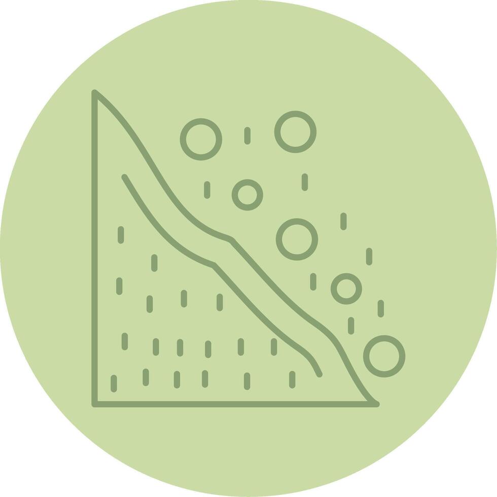 Snowslide Line Circle Multicolor Icon vector