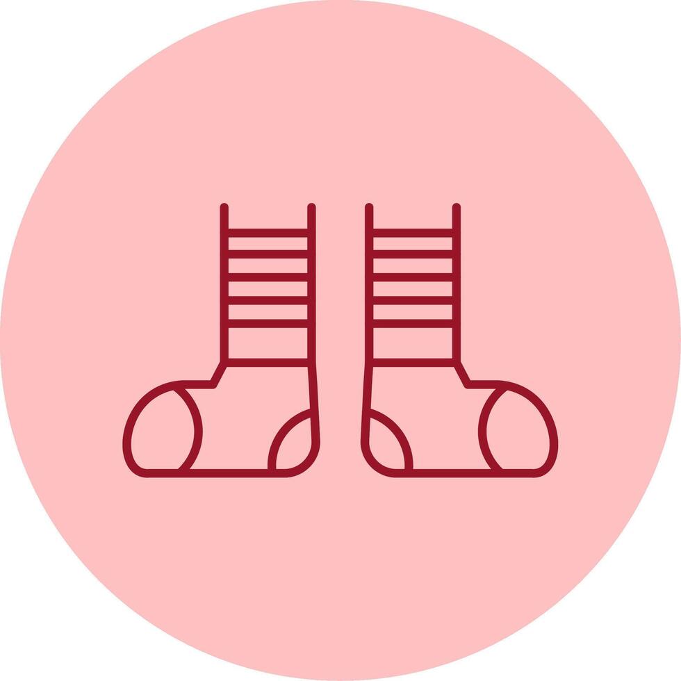 Clown Shoes Line Circle Multicolor Icon vector