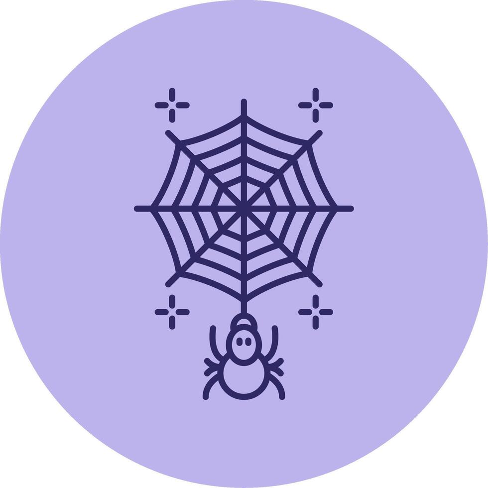 Spiderweb Line Circle Multicolor Icon vector