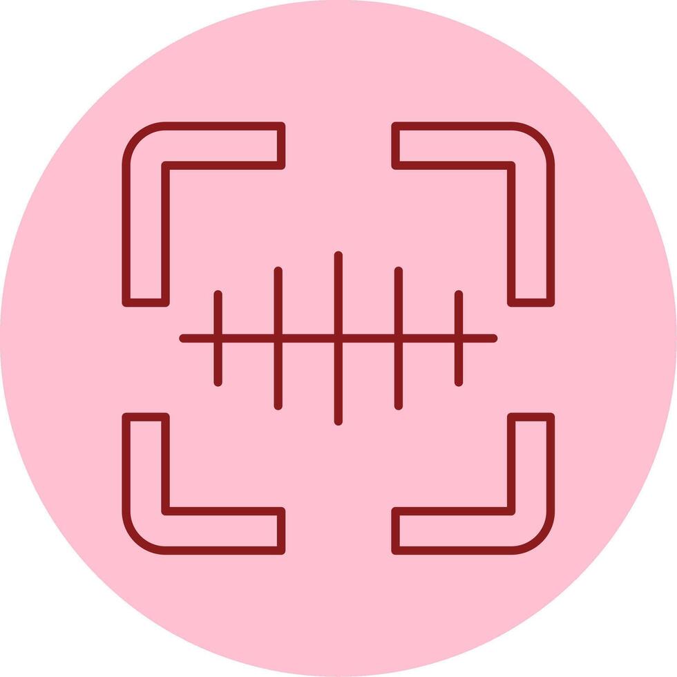 Barcode Scanner Line Circle Multicolor Icon vector