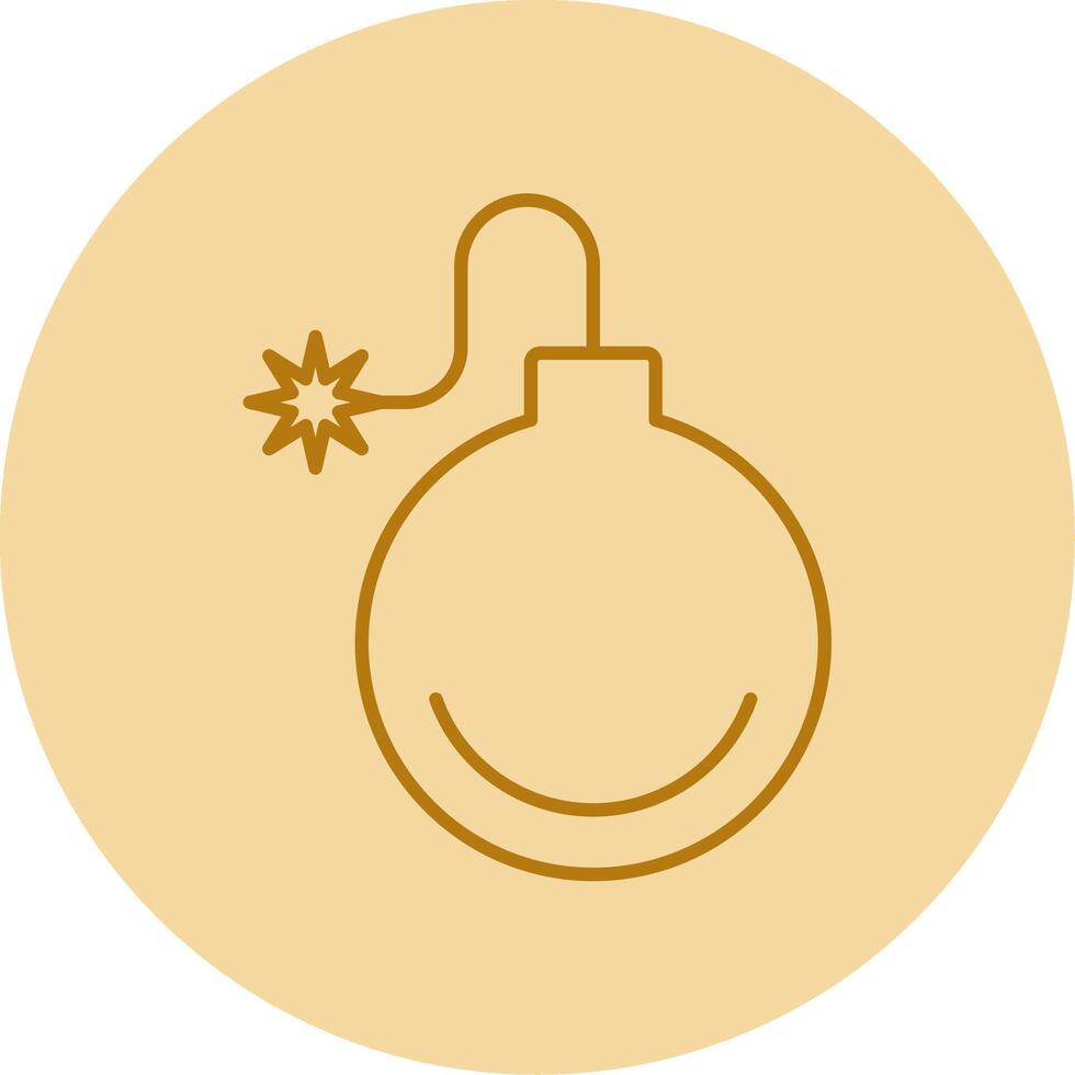 Bomb Line Circle Multicolor Icon vector