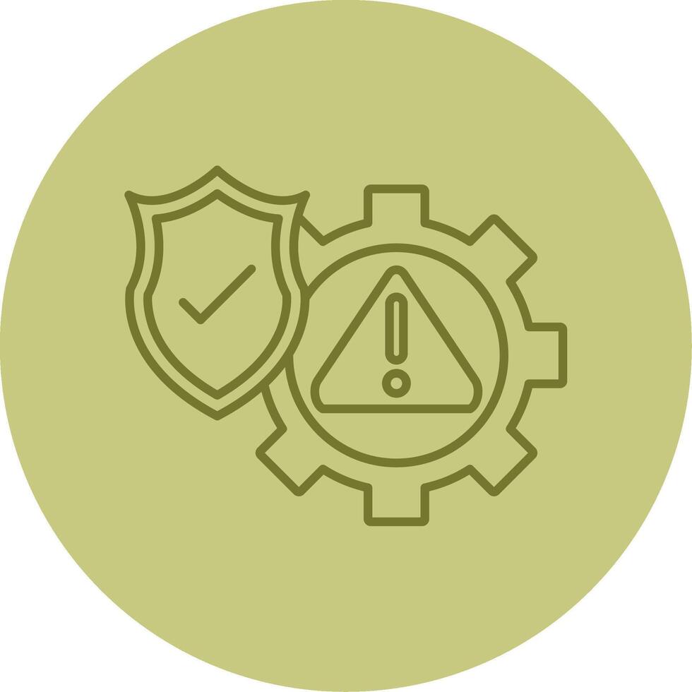 Risk Management Line Circle Multicolor Icon vector