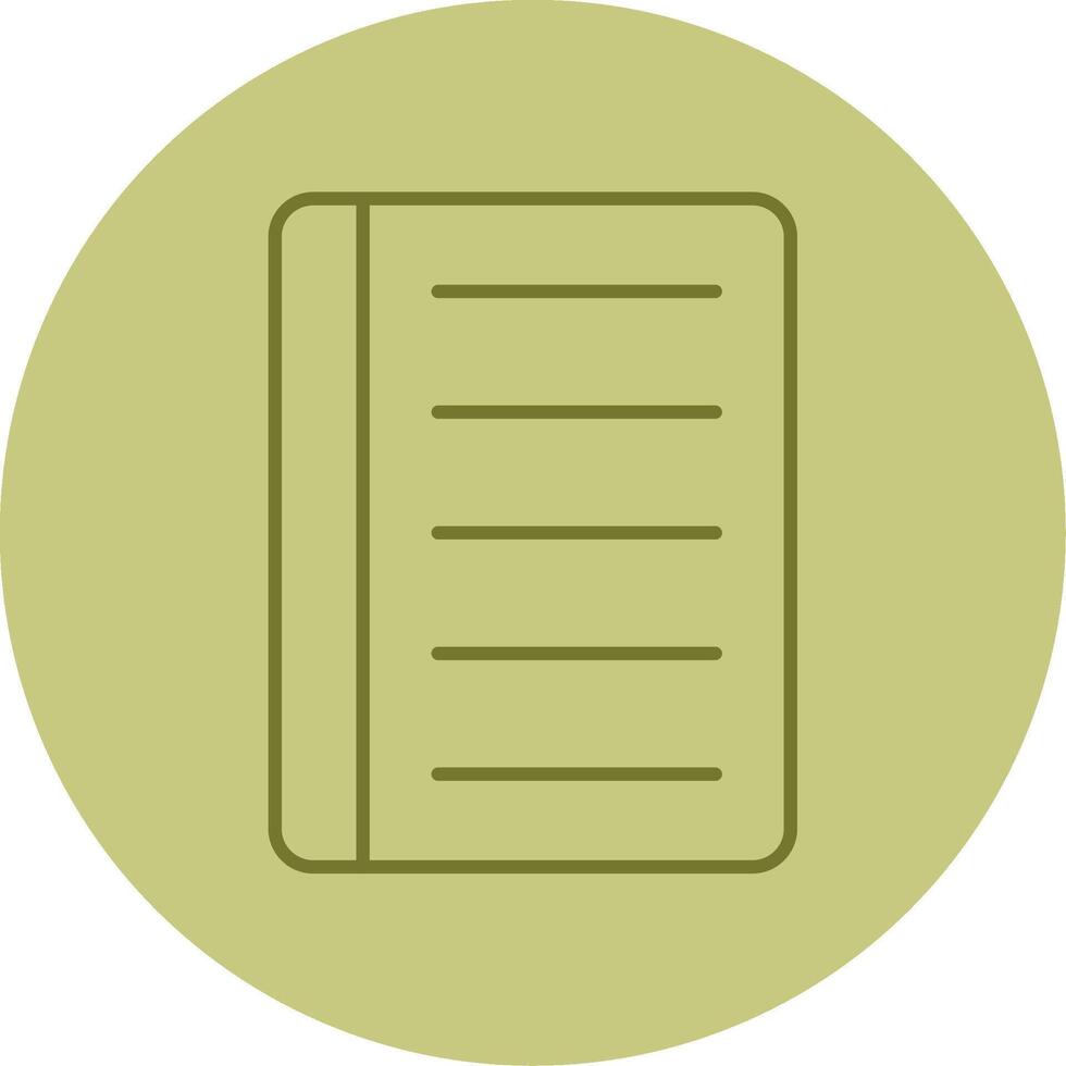 Notebook Line Circle Multicolor Icon vector