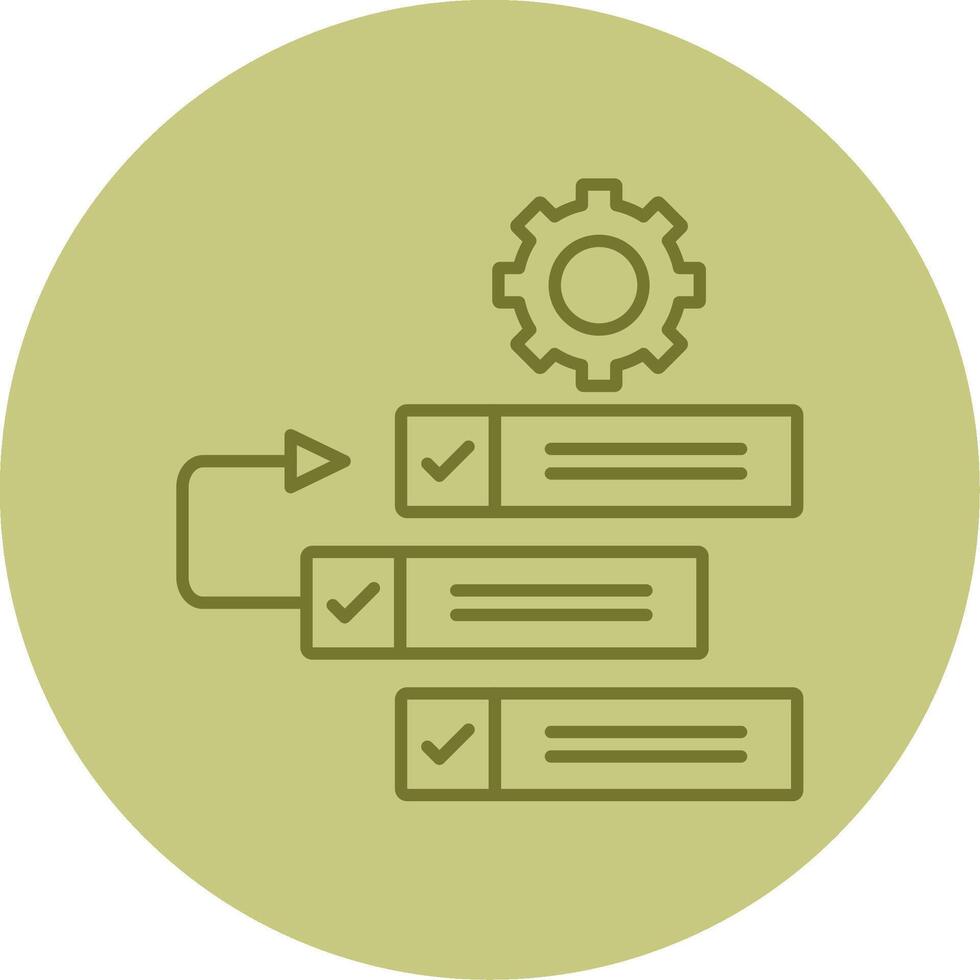 Backlog Line Circle Multicolor Icon vector