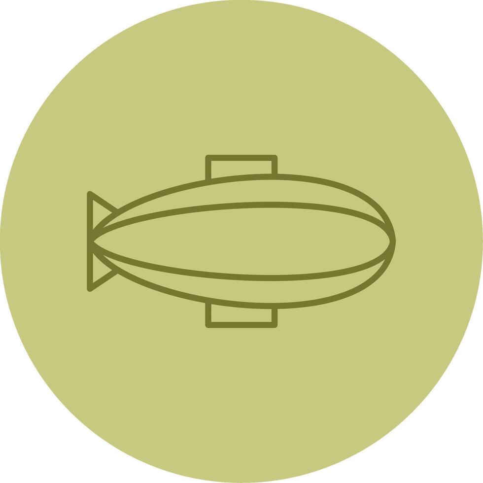 Zeppelin Line Circle Multicolor Icon vector