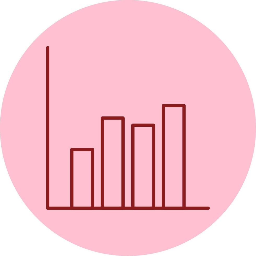 Bar Chart Line Circle Multicolor Icon vector