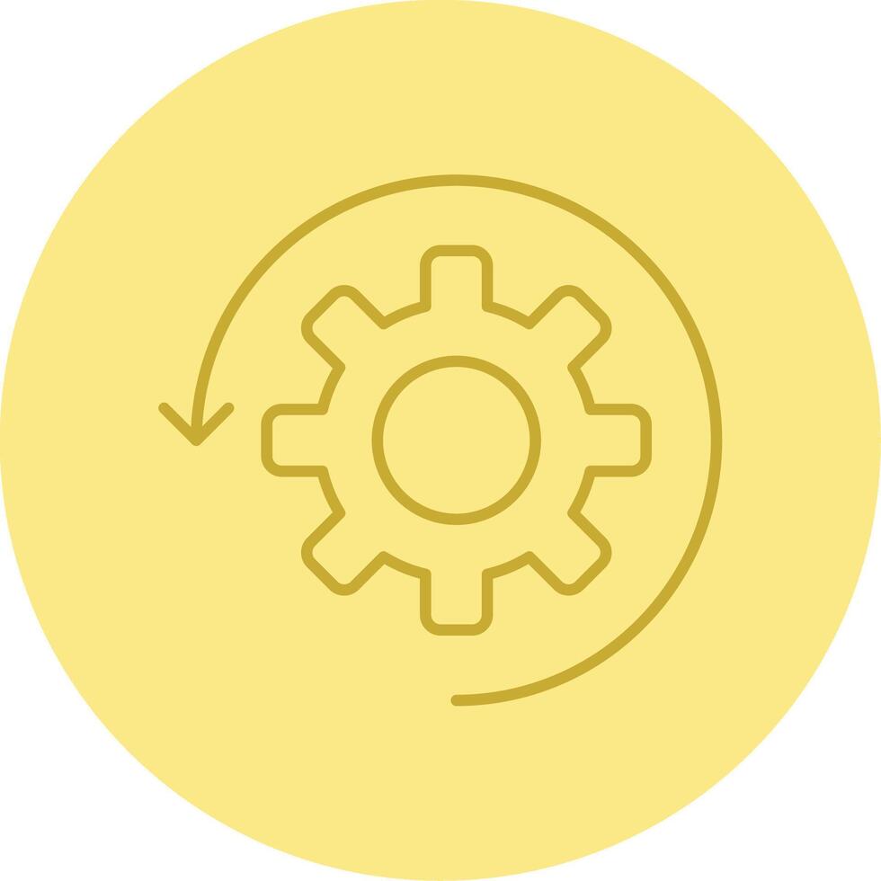 Automate Line Circle Multicolor Icon vector