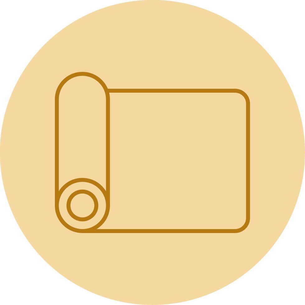 Gymnast Mat Line Circle Multicolor Icon vector