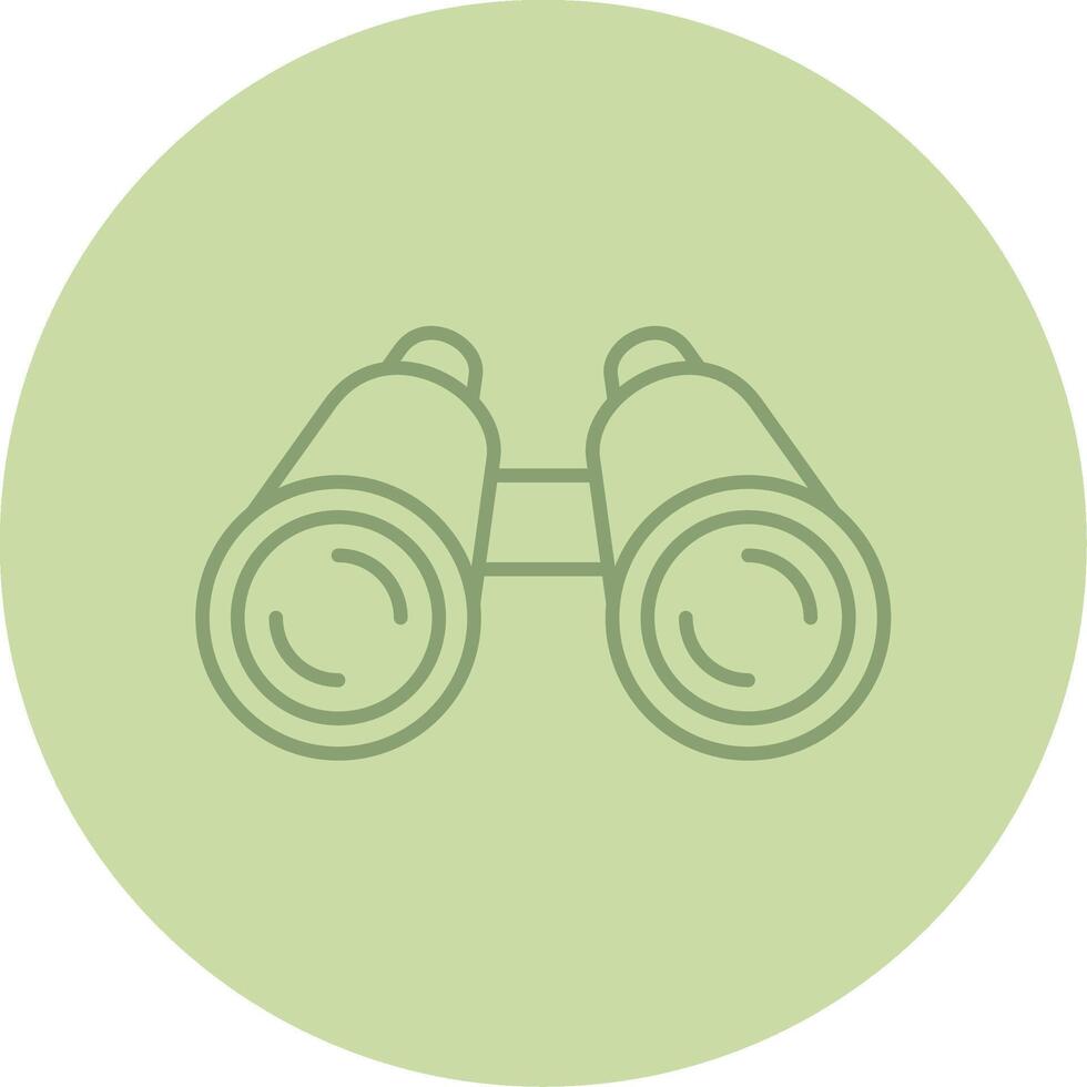 Binoculars Line Circle Multicolor Icon vector