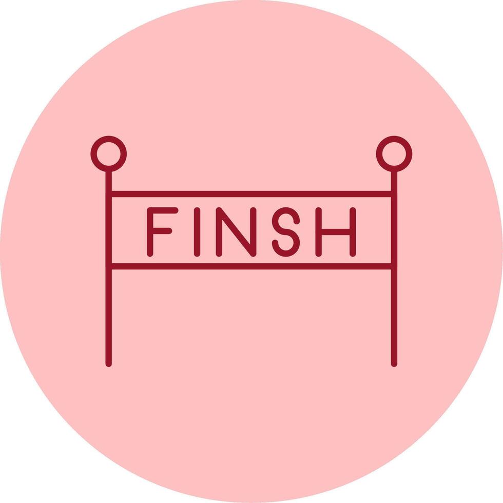 Finish Line Line Circle Multicolor Icon vector