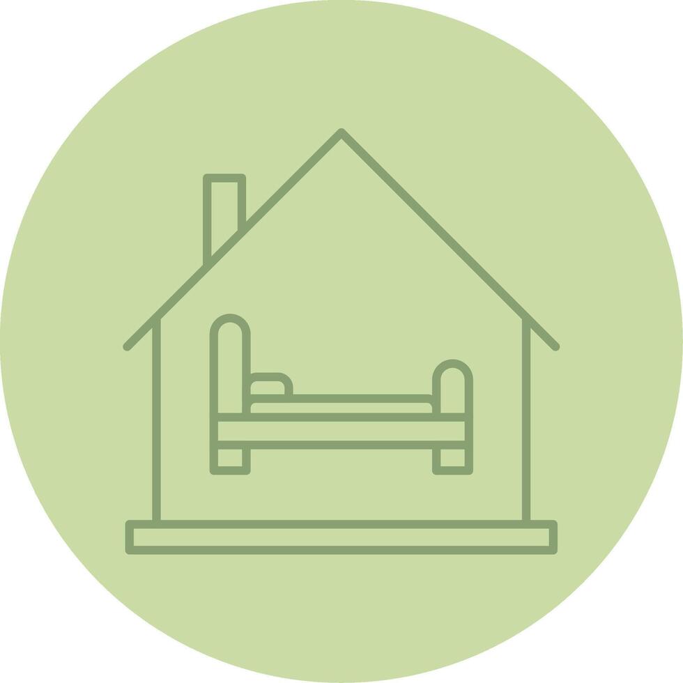 Room Line Circle Multicolor Icon vector