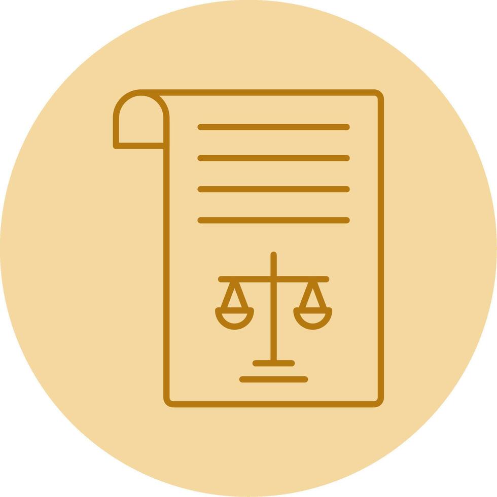 Legal Document Line Circle Multicolor Icon vector