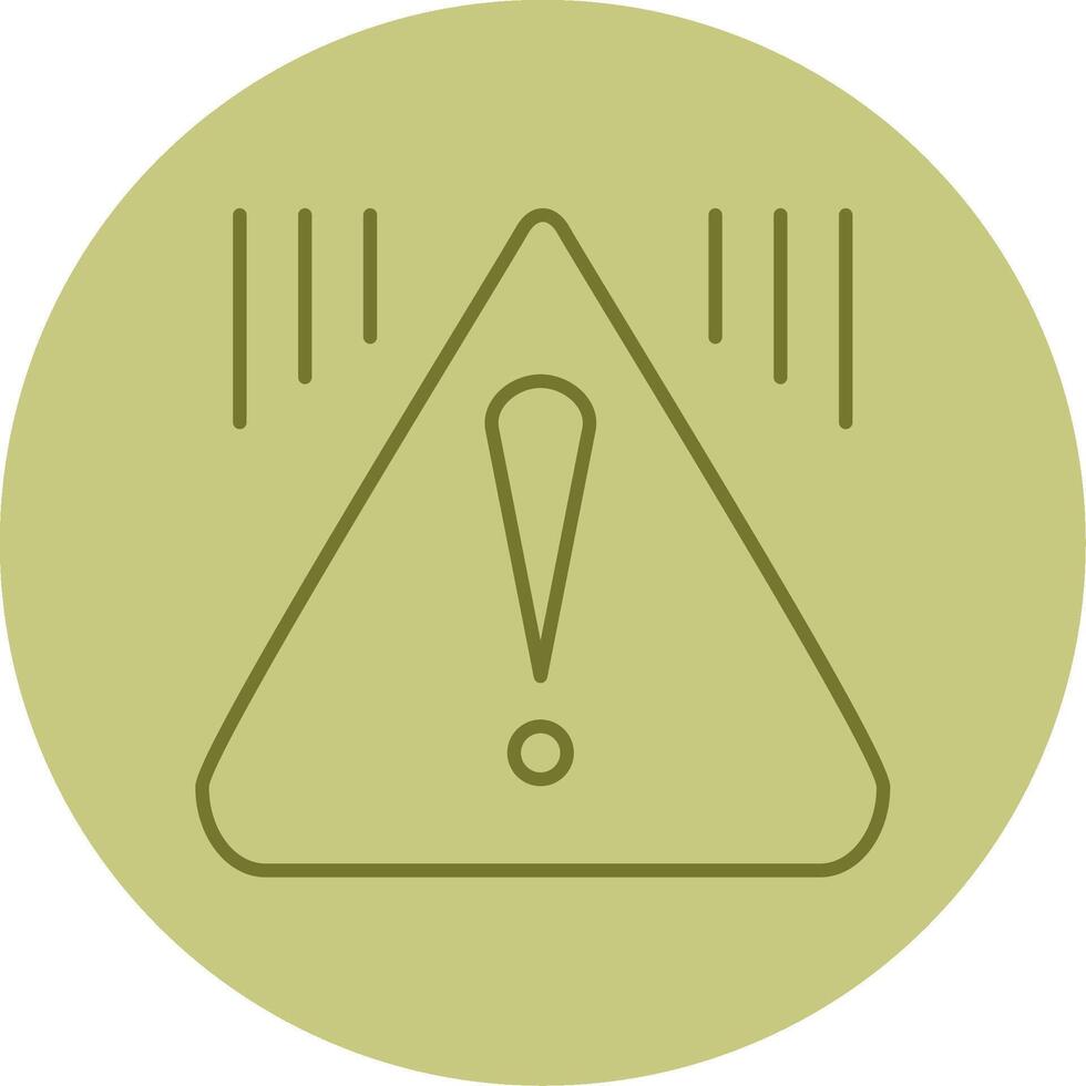 Warning Line Circle Multicolor Icon vector