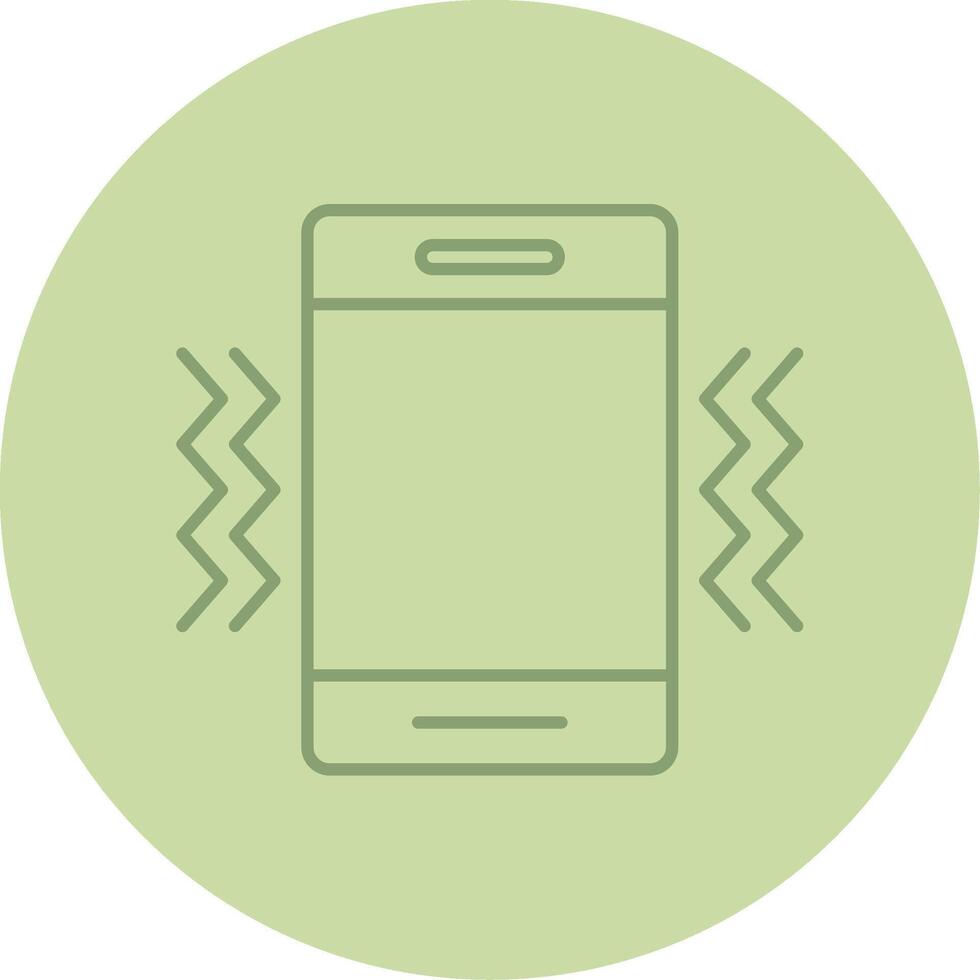 Vibration Line Circle Multicolor Icon vector