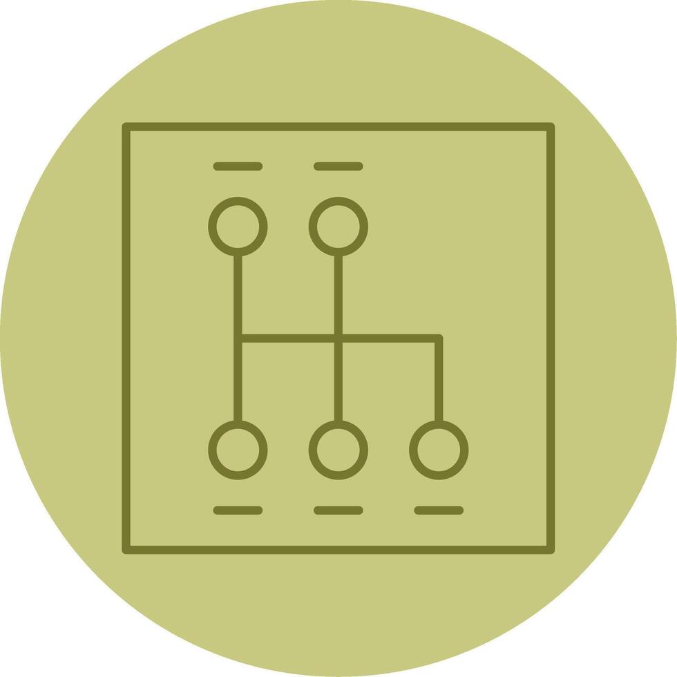 Shift Line Circle Multicolor Icon vector
