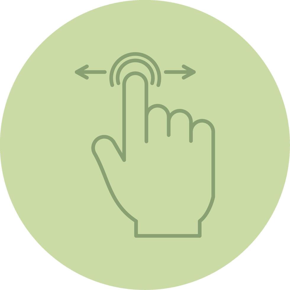 Swipe Line Circle Multicolor Icon vector