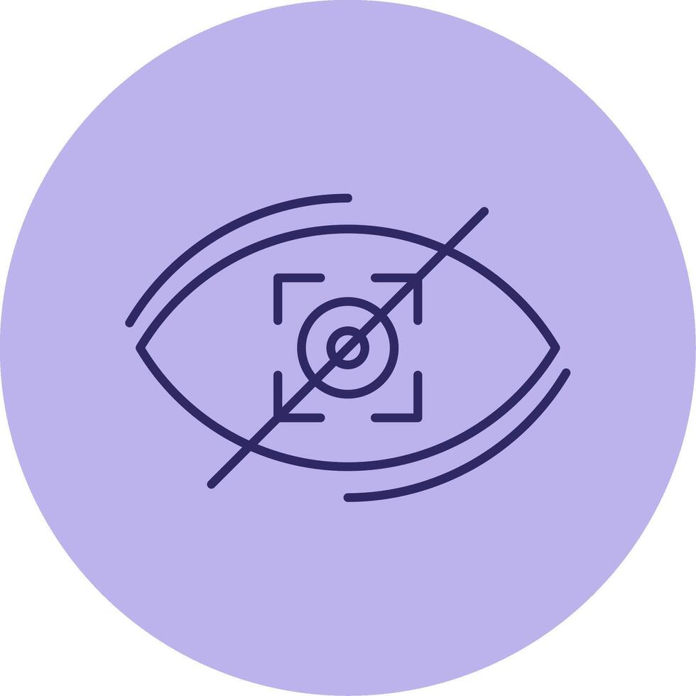 Visibility Off Line Circle Multicolor Icon vector