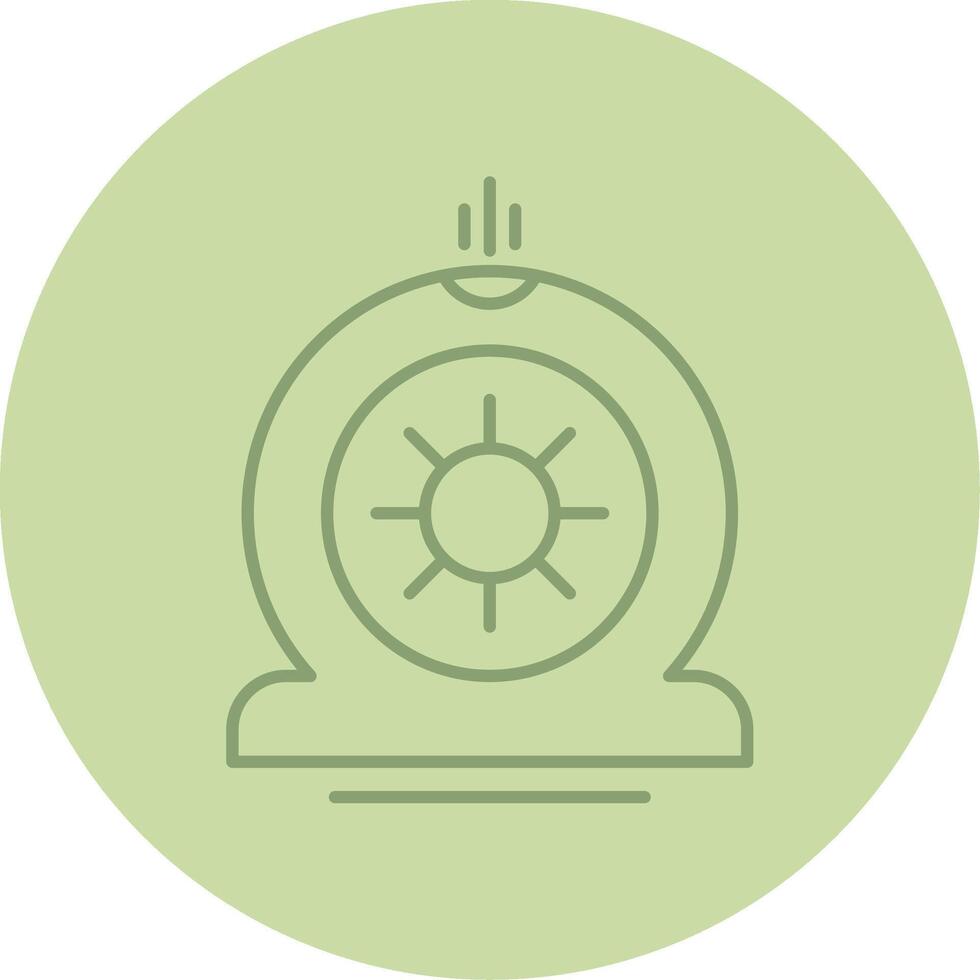 Flat Tire Line Circle Multicolor Icon vector