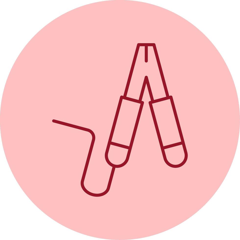 Jumper Line Circle Multicolor Icon vector
