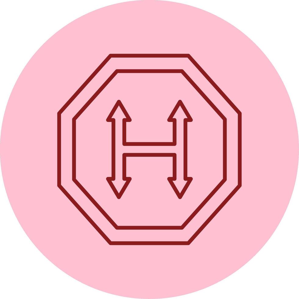 Junction Line Circle Multicolor Icon vector