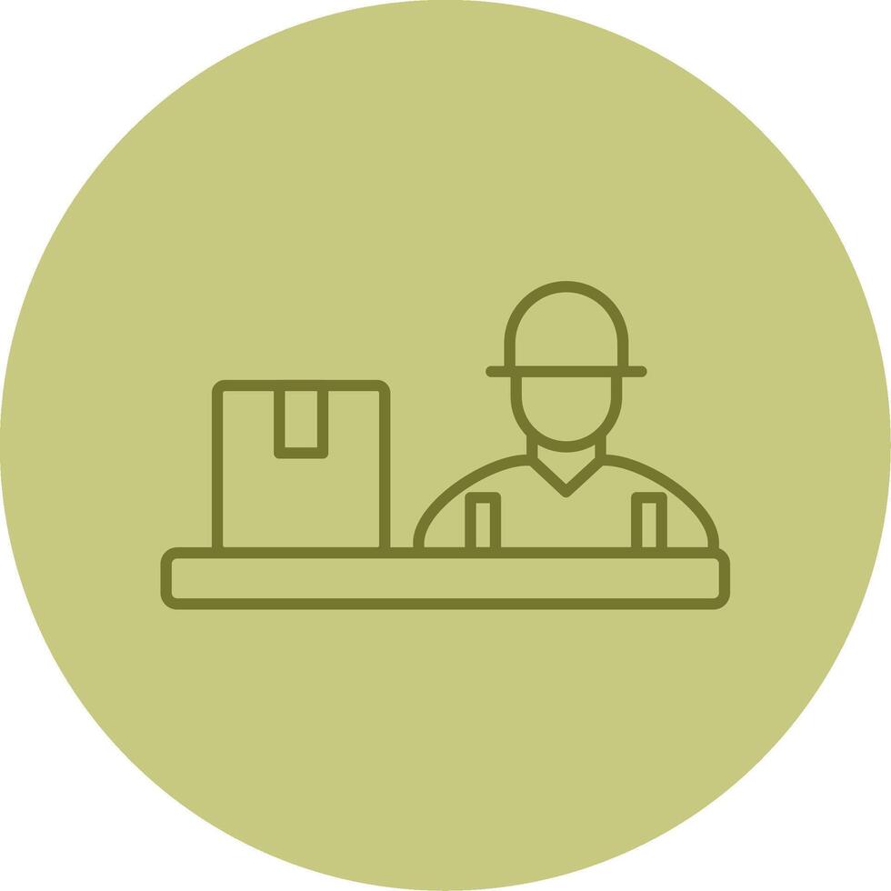 Assembling Line Circle Multicolor Icon vector