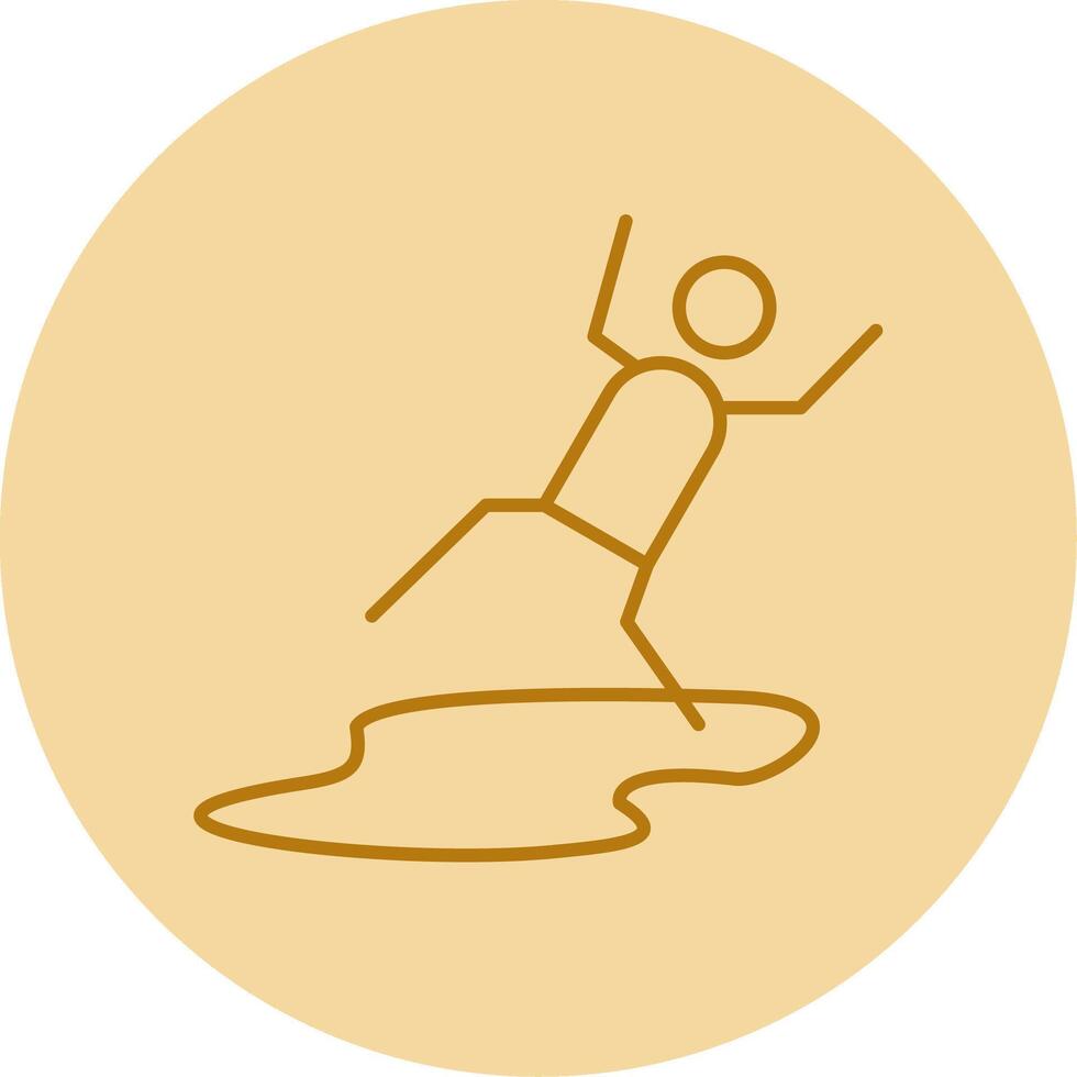 Slippery Line Circle Multicolor Icon vector