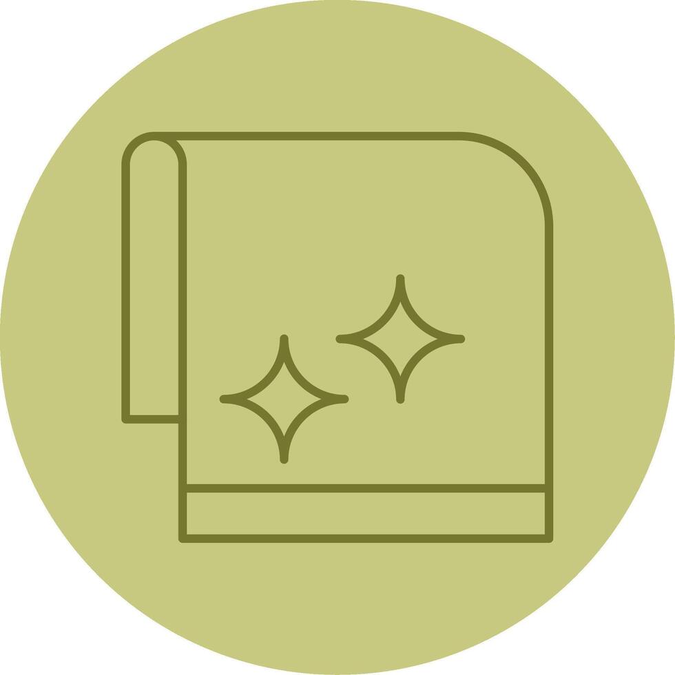 Towel Line Circle Multicolor Icon vector