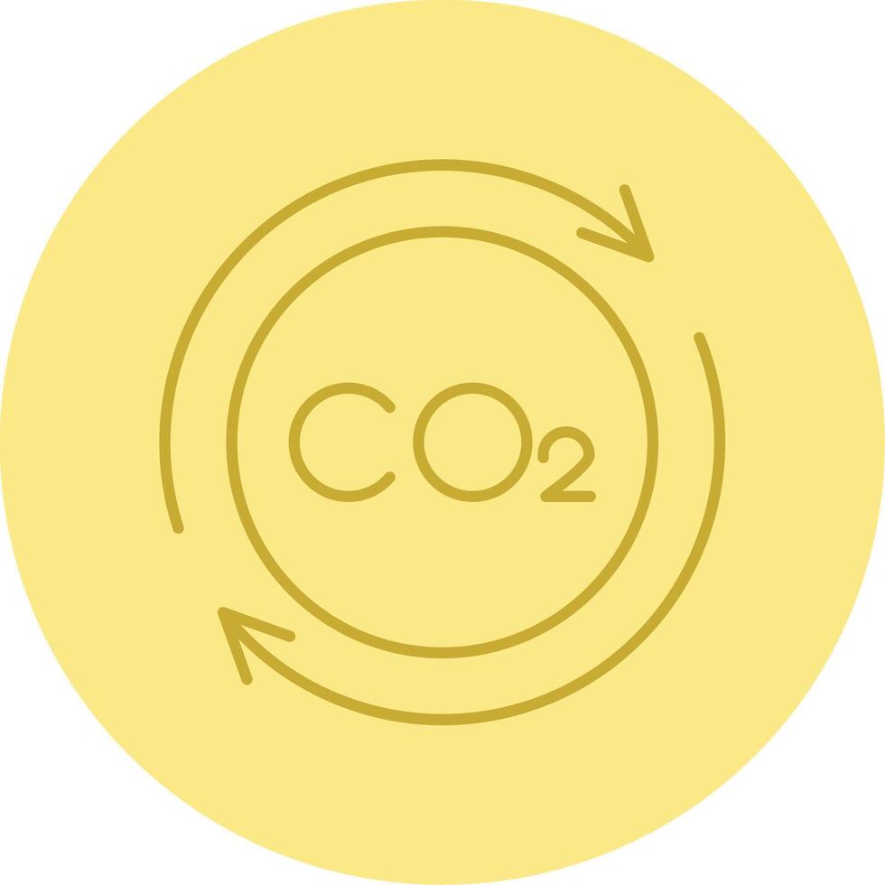 Carbon Cycle Line Circle Multicolor Icon vector