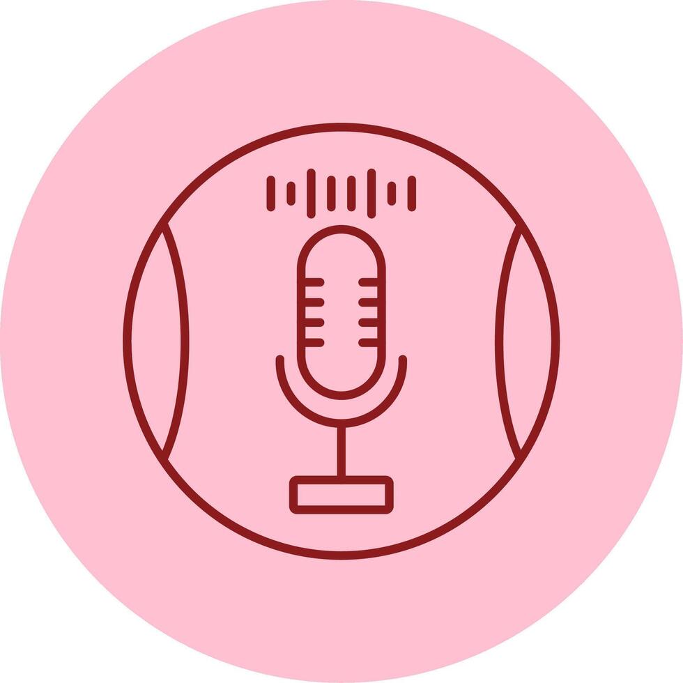 Voice Recorder Line Circle Multicolor Icon vector