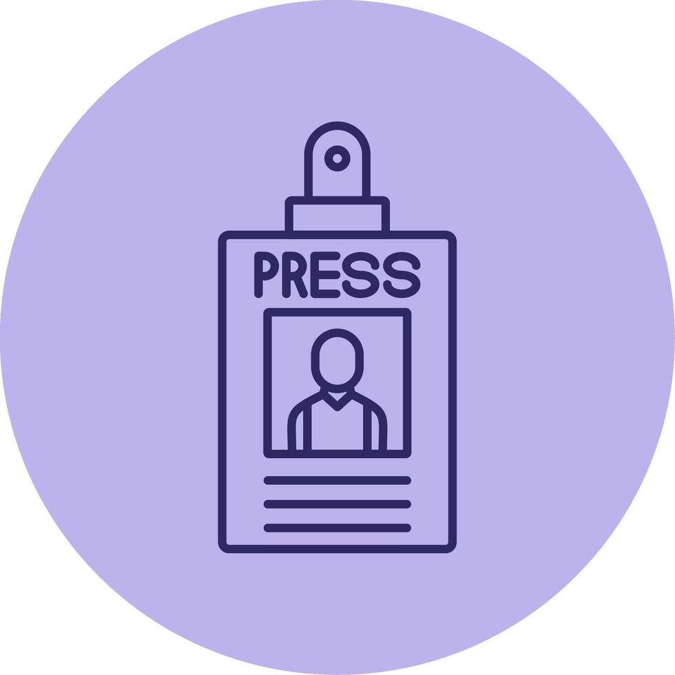 Press Pass Line Circle Multicolor Icon vector