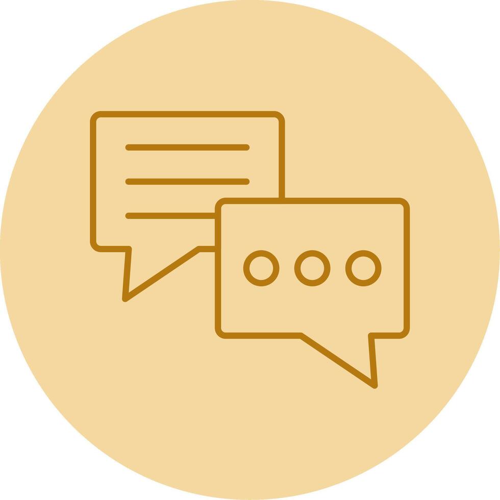 Conversation Line Circle Multicolor Icon vector