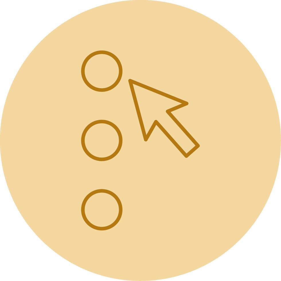 Option Line Circle Multicolor Icon vector