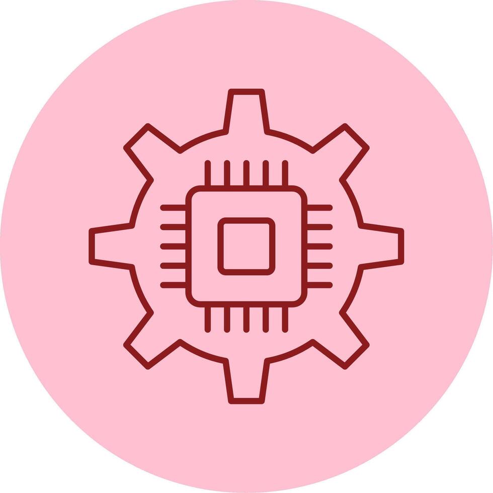 Circuit Line Circle Multicolor Icon vector