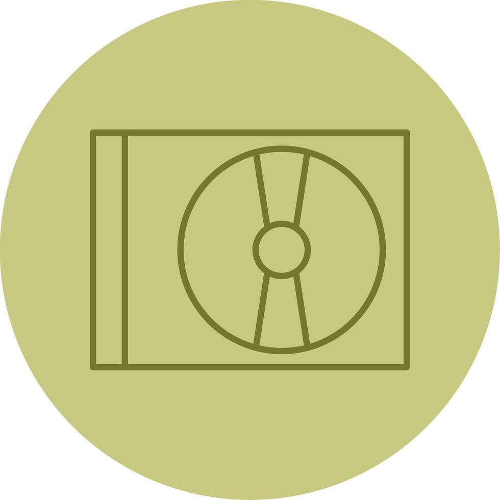 Cd Player Line Circle Multicolor Icon vector