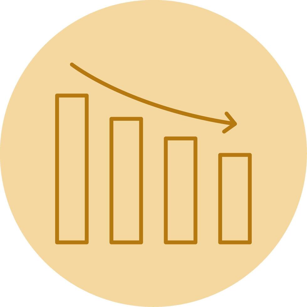 Reputation Loss Line Circle Multicolor Icon vector