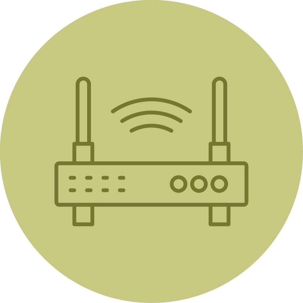 Wifi Router Line Circle Multicolor Icon vector