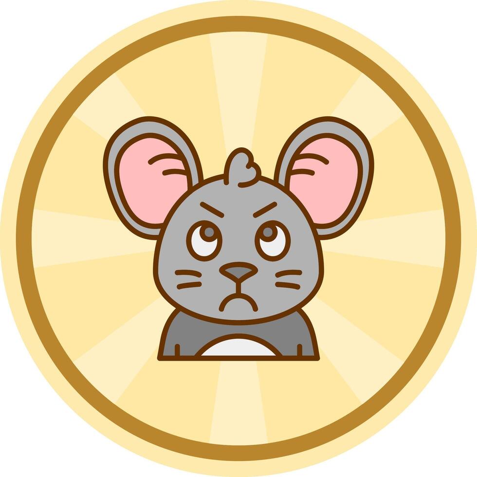 Angry Comic circle Icon vector