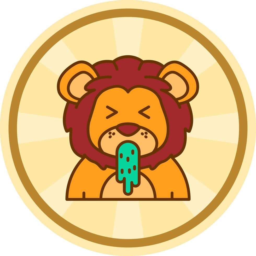 Vomit Comic circle Icon vector