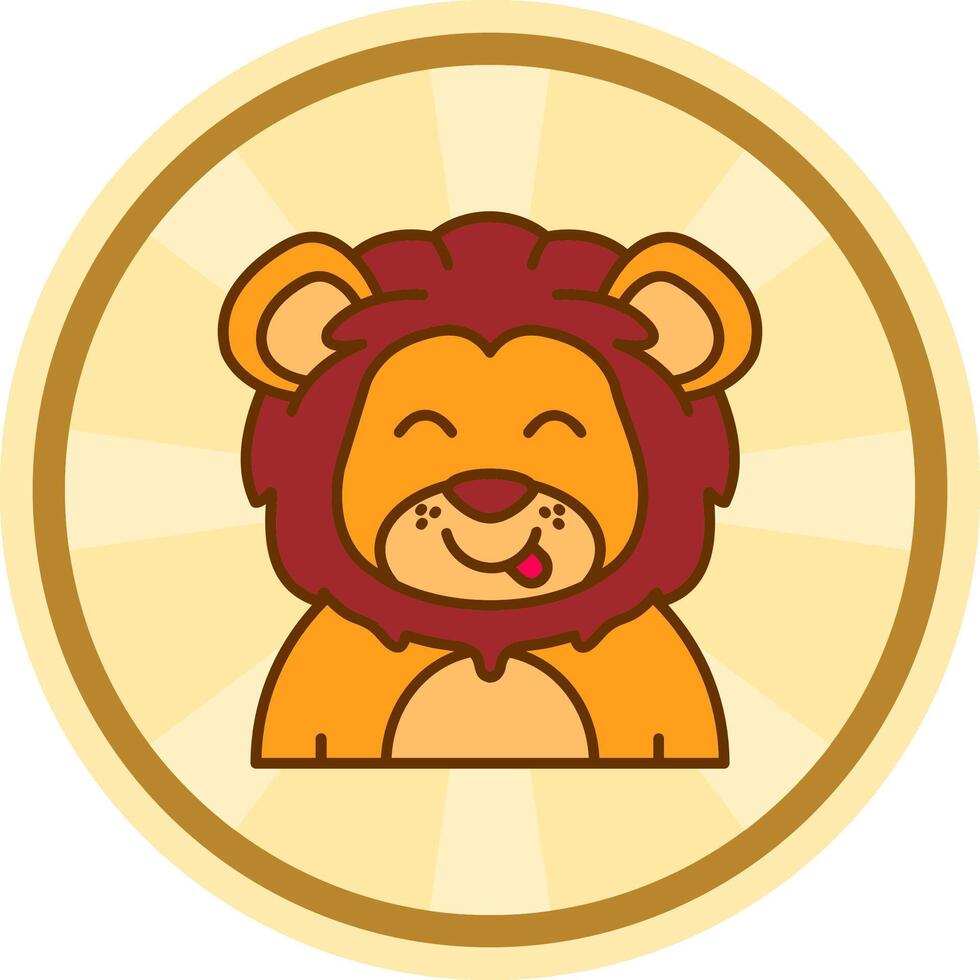 Tongue Comic circle Icon vector