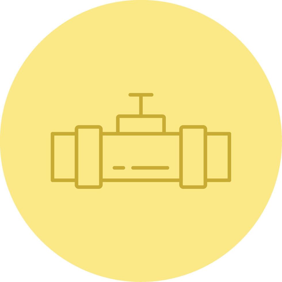 Pipe Line Circle Multicolor Icon vector